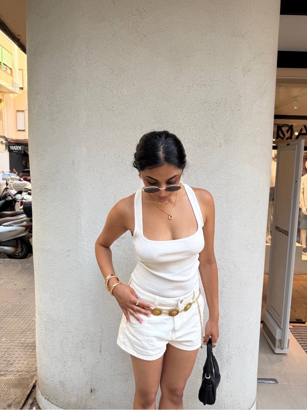 Edikted White Square-Neck Ribbed Tank Top - Picture 2 of 2